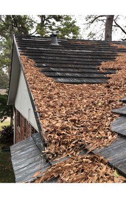 Too much debris on roof.