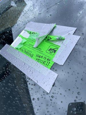 Was the duct tape, note and on my windshield necessary?