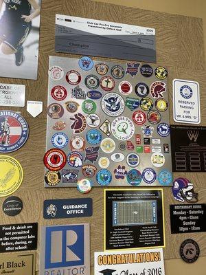 Emblems and patches.