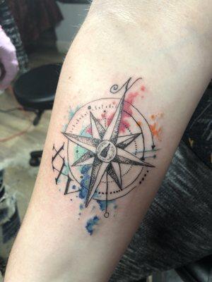 Compass tattoo