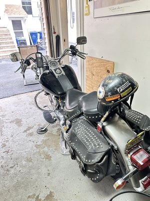 Rear view of my motorcycle