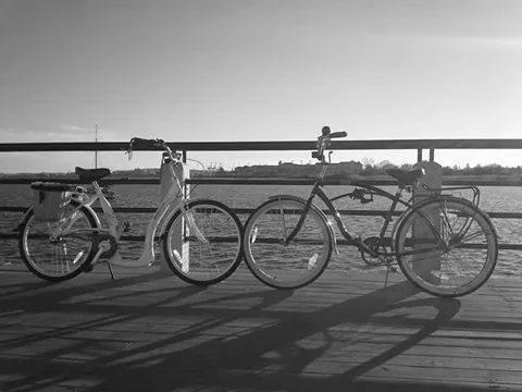 My Schwinn, with a friend at Liberty Park.