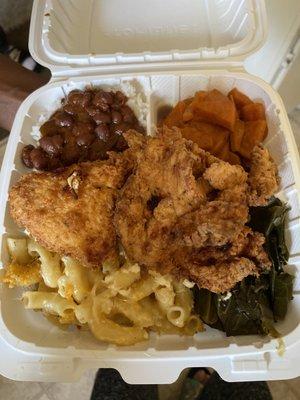 3 piece fried chicken platter.