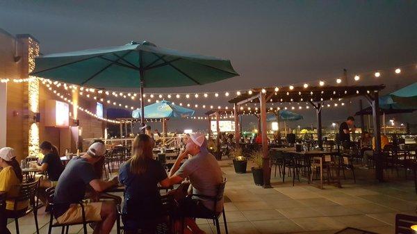 Catching the sunset on the Topless Patio