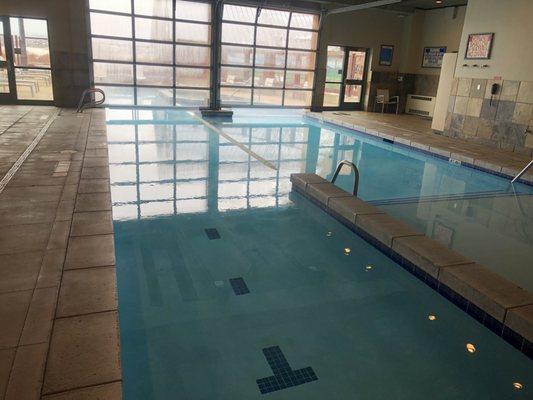 Indoor heated pool.