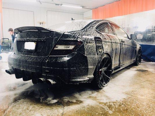 My car being washed! Came out very clean