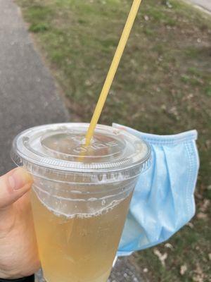 vanilla cream soda with a pasta straw