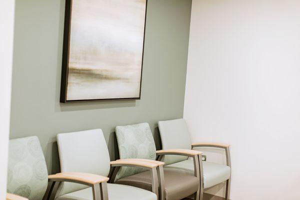 Our beautiful waiting room with light refreshments for patients.