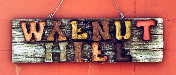 Our rustic sign