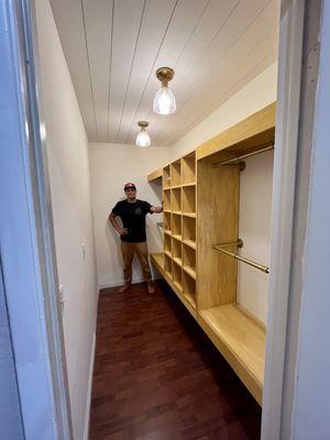 Custom built shelving