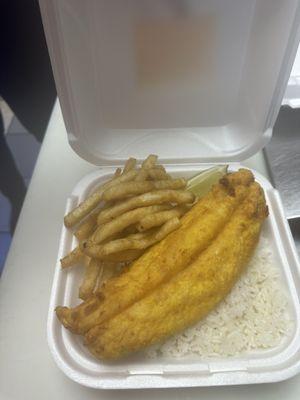 Filete de pescado frito