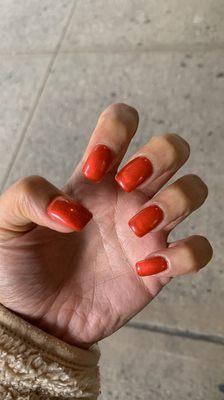 Gel manicure with powder refill