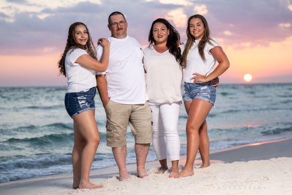 Family Sunset Photos in Panama City Beach FL