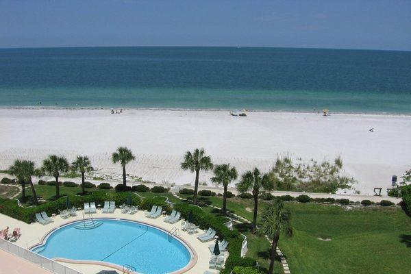 Condo overlooking pool, beach, Gulf of Mexico