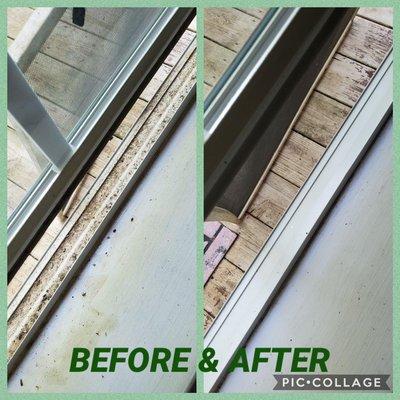 Before and after shots of windows