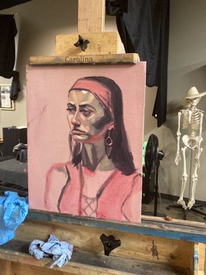 Hannah's oil painting from a 2-hour open session