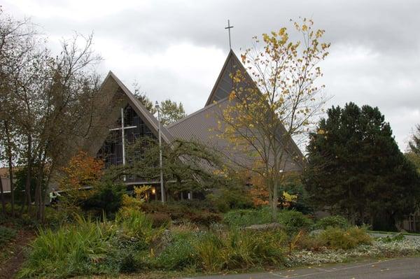 The church grounds are also lovely in fall.