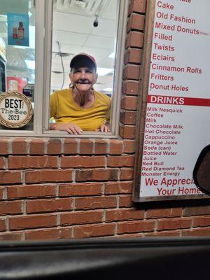 Donut Palace Friendliest employee!