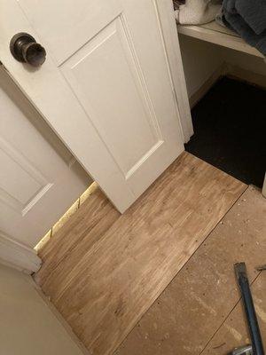 Replaced sub floor