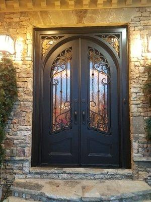 Alexandria Arch-in Square Iron Door