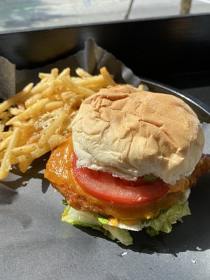 Cabo sandwich and garlic parm fries