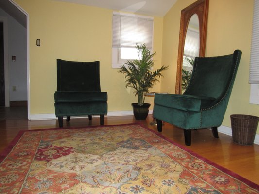 The waiting room is beautiful. I love the chairs!