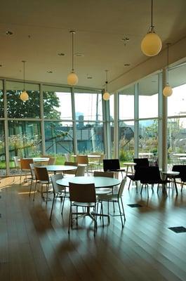 Seating area, Latté Da! Café at the Champaign Public Library