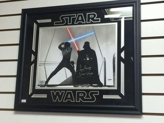 Autographed Mark Hamill and Dave Prowse Star Wars