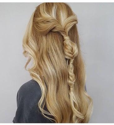 Beautiful bubble fishtail braid by Stephanie!