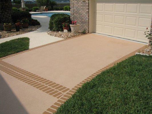 Fresh cut, clean driveway