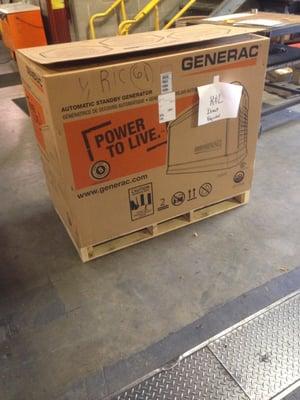 New 22 kw Generac Generator about to be installed for customer!