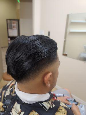 Slick back razor fade