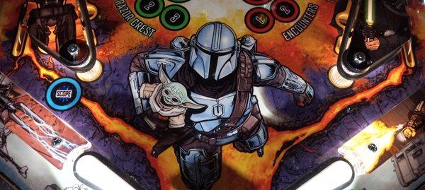 The Mandalorian pinball machine! Save Baby Yoda and get the high score