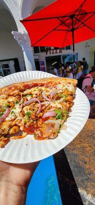 BBQ chicken pizza