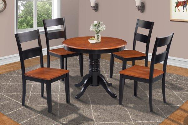 5 PIECE BROOKLINE DINING SET SKU: BRSU5-BLC-W