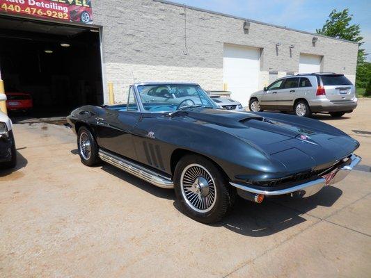 66 Corvette in for a full detail which includes, exterior, interior, and engine bay detailing.