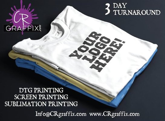 Screen Printing, DTG Printing, Sublimation Printing, Banners, Signs & Much More!