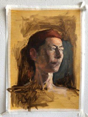 Student portrait painting from Ken Goshen's workshop.