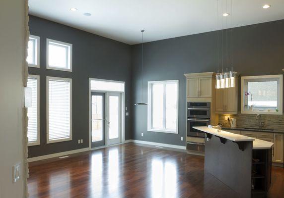 Dark Grey throughout the room.