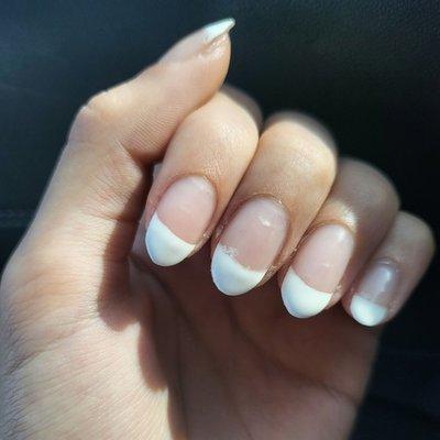 $45 Gel Manicure - asked for "Classic thin french tip with a nude base color" .