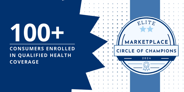 CMS has recognized us for helping more than 100 consumers enroll in health insurance coverage for 2024.