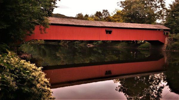 Hillsgrove Covered Bridge, Sullivan county, PA (nice reflection)