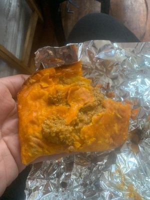 Undercooked beef patty