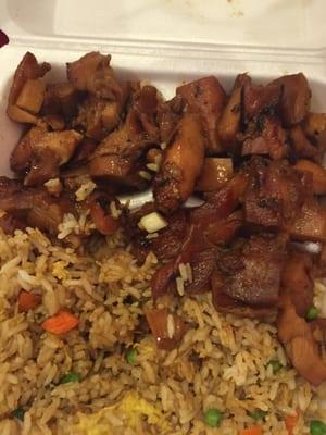 Bourbon chicken and fried rice