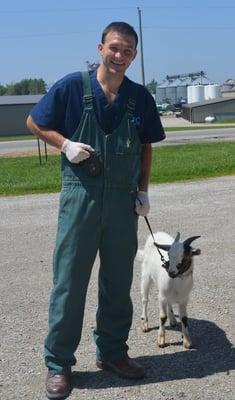 Dr. Kurt getting some fresh air with a patient!