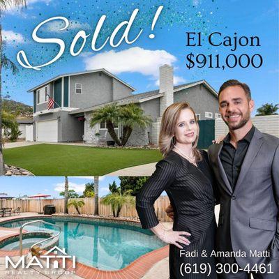 Sold in El Cajon, CA