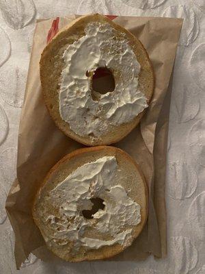 Bagel with cream cheese