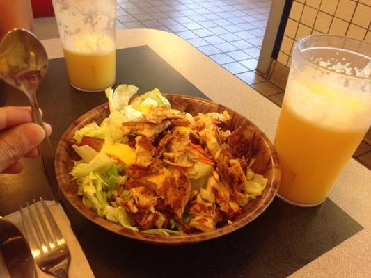 The NEW chicken Bacon salad much smaller than the older one they used to serve for the same price