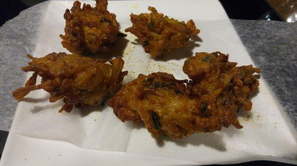 Closeup on Vegetable Pakora Appetizer