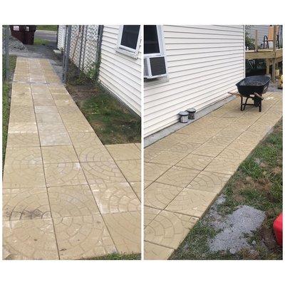 Massive patio job that wrapped around a house to a new deck!